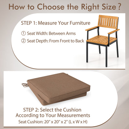 Outdoor Chair Cushion Set, Waterproof Fade-Resistant, Brown Outdoor Furniture Accessories at Gallery Canada