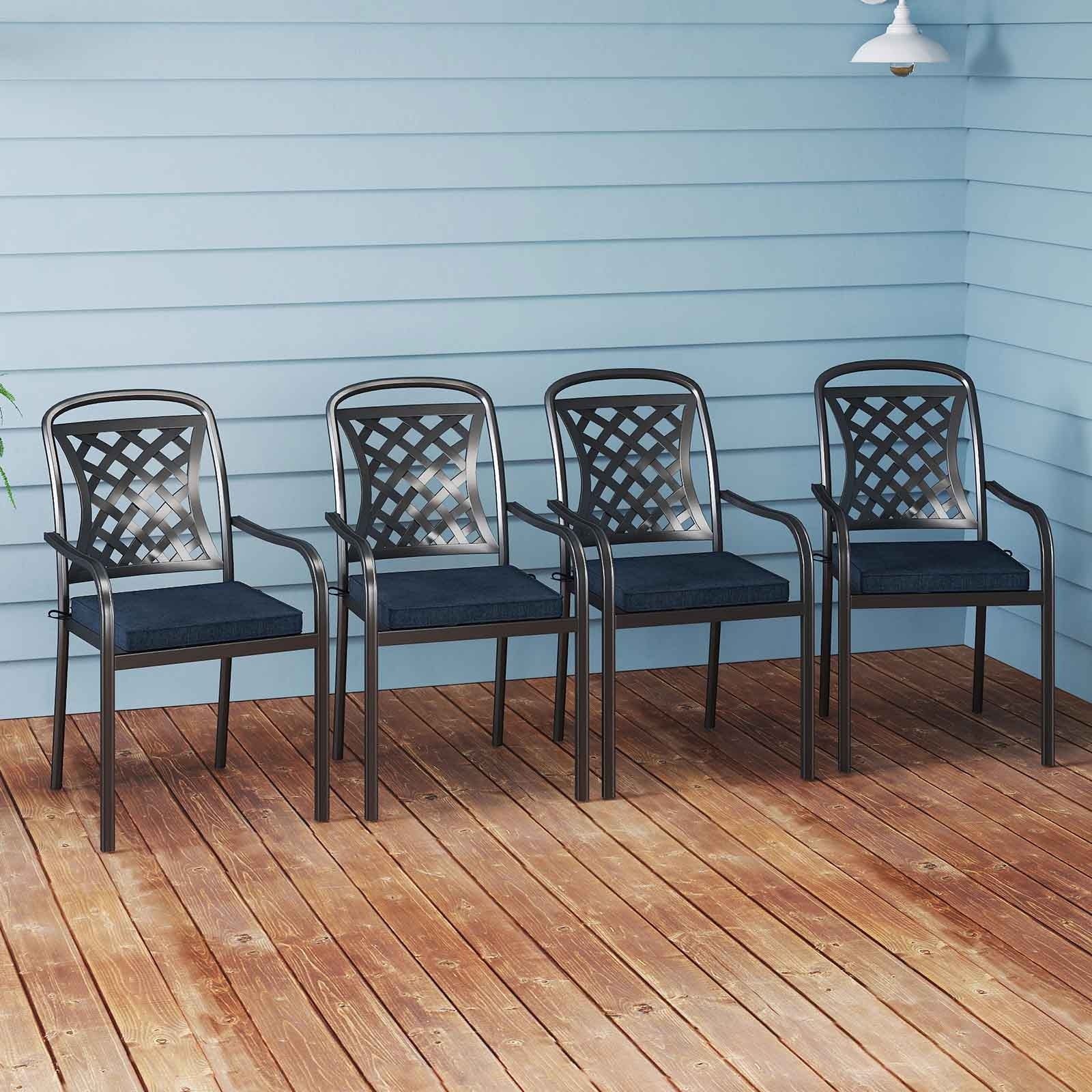Outdoor Chair Cushion Set, Waterproof Fade-Resistant, Navy Outdoor Furniture Accessories at Gallery Canada