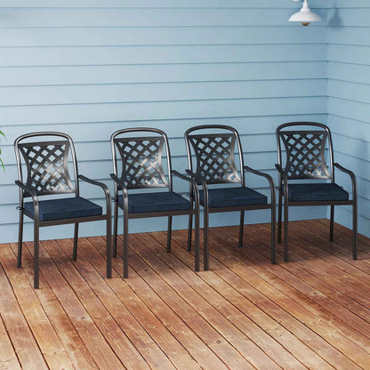 Outdoor Chair Cushion Set, Waterproof Fade-Resistant, Navy Outdoor Furniture Accessories at Gallery Canada
