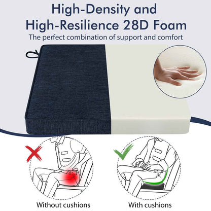 Outdoor Chair Cushion Set, Waterproof Fade-Resistant, Navy Outdoor Furniture Accessories at Gallery Canada
