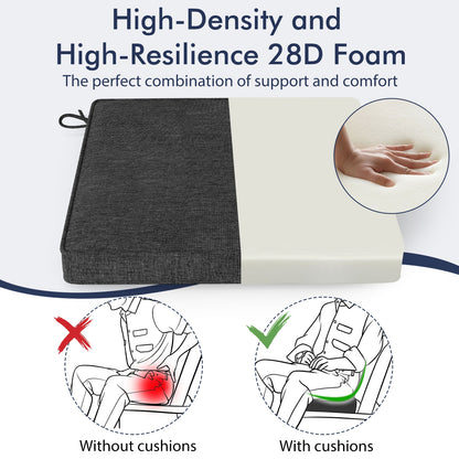 Outdoor Chair Cushion Set, 2 Waterproof Fade-Resistant Olefin, Gray Outdoor Furniture Accessories at Gallery Canada