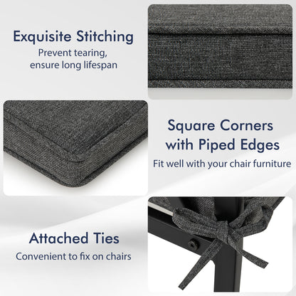 Outdoor Chair Cushion Set, 2 Waterproof Fade-Resistant Olefin, Gray Outdoor Furniture Accessories at Gallery Canada