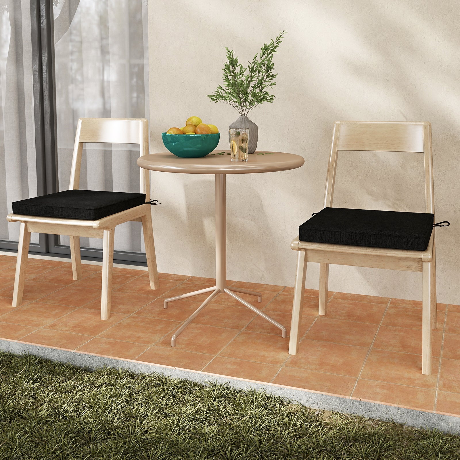 Outdoor Chair Cushion Set, Waterproof Fade-Resistant Olefin, Black Outdoor Furniture Accessories at Gallery Canada