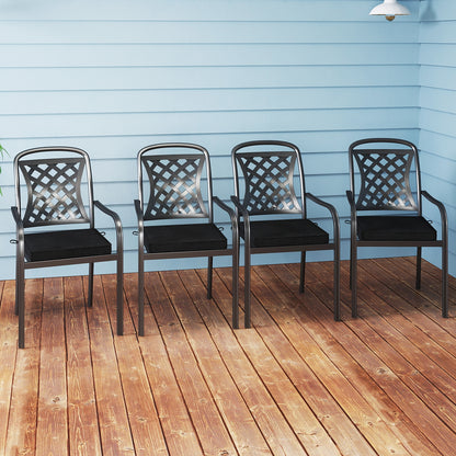 Outdoor Chair Cushion Set, Waterproof Fade-Resistant Olefin, Black Outdoor Furniture Accessories at Gallery Canada