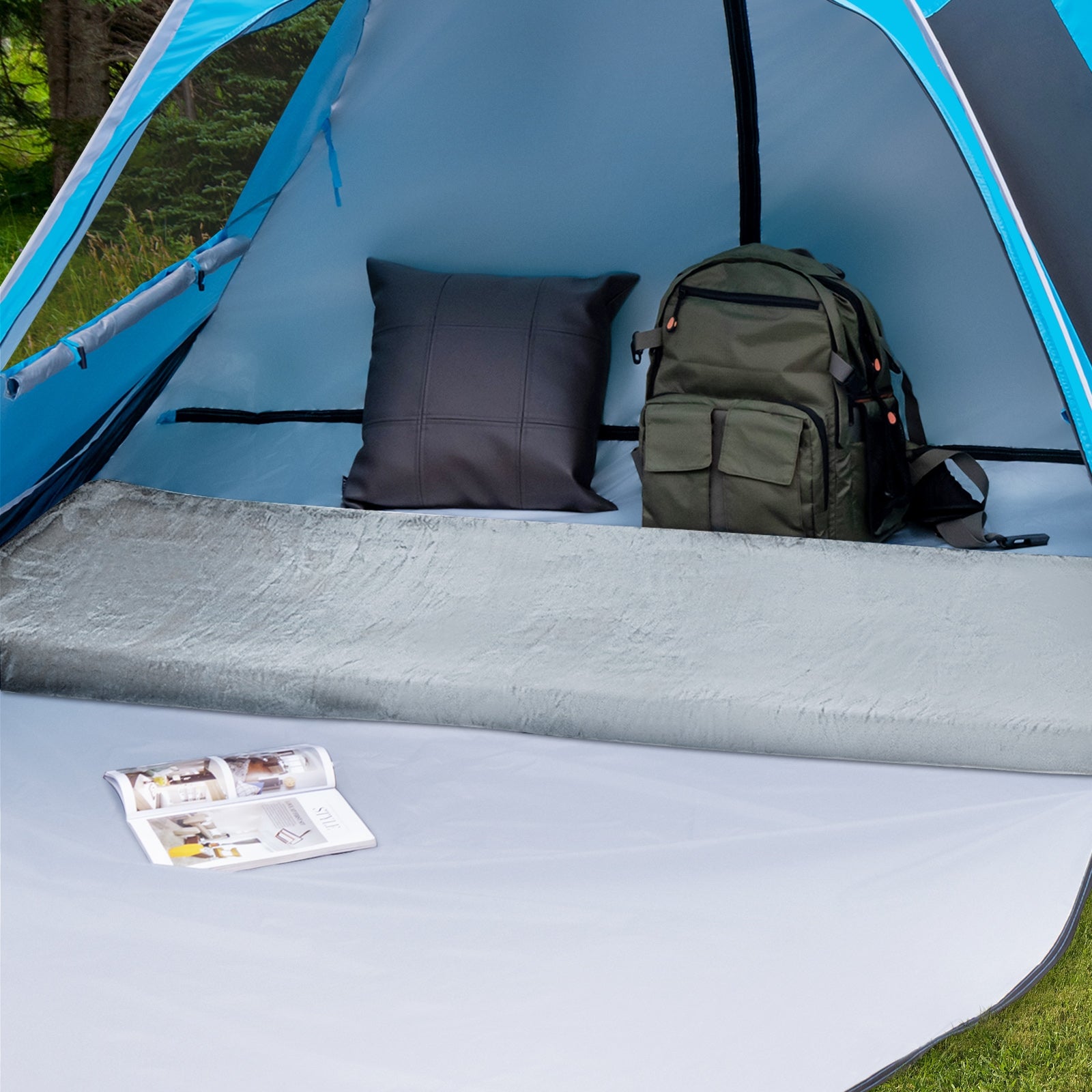 Lightweight Portable Memory Camping Mattress, With Carrying Bag, Gray Air Mattresses & Sleeping Bags at Gallery Canada