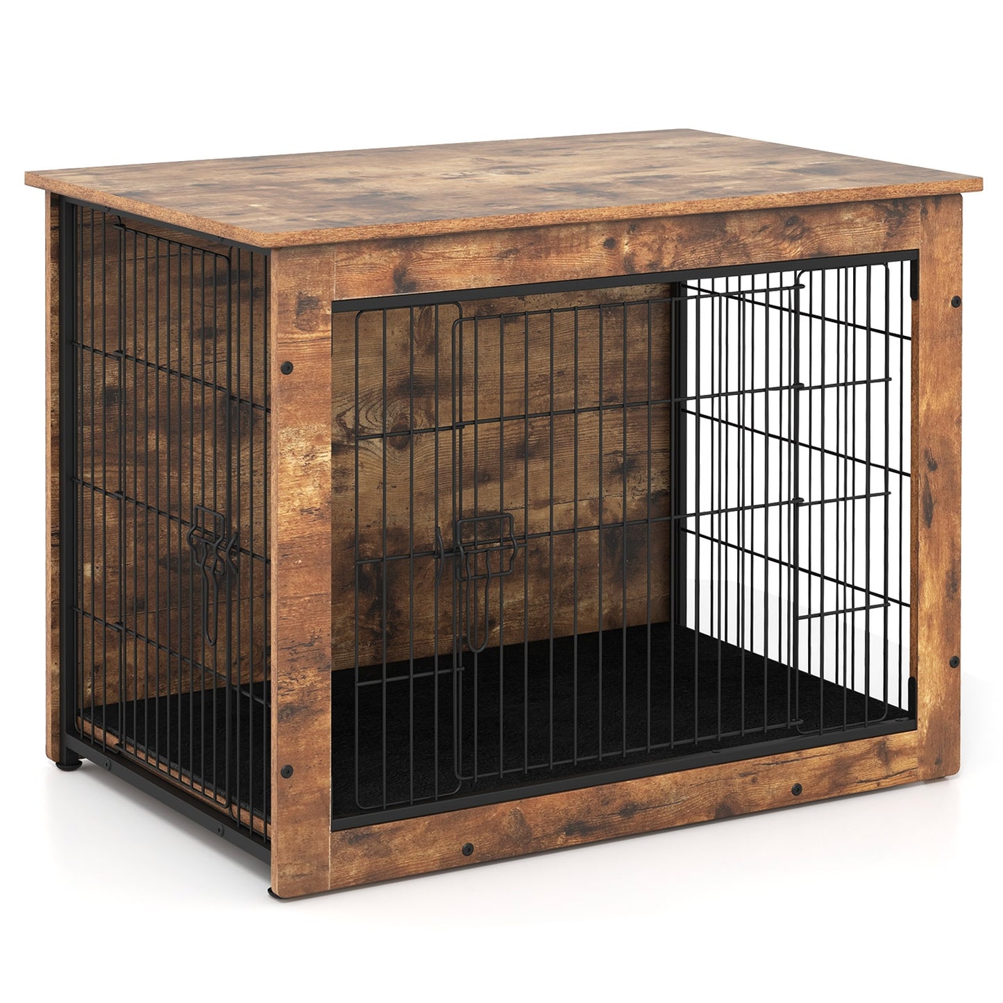 Dog Crate Furniture With Cushion, Double Doors, 33 Inches Dog Kennels at Gallery Canada