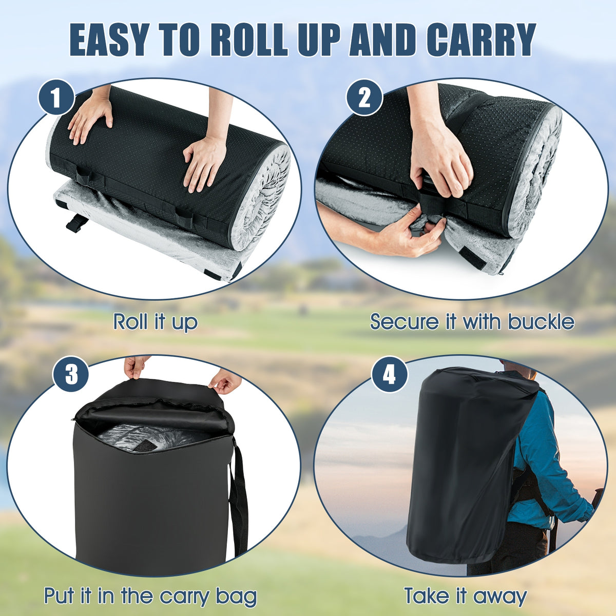 Lightweight Portable Memory Camping Mattress, With Carrying Bag, Gray Air Mattresses & Sleeping Bags at Gallery Canada