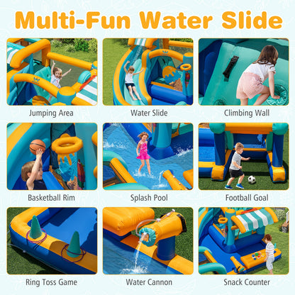 Inflatable Water Slide Bounce House, Kids Jump Castle, 750W Blower Inflatable Water Slides at Gallery Canada