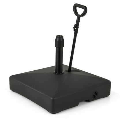 Mobile Patio Umbrella Base, 3 Wheels, Water Sand Fillable, Black Outdoor Umbrella Bases at Gallery Canada