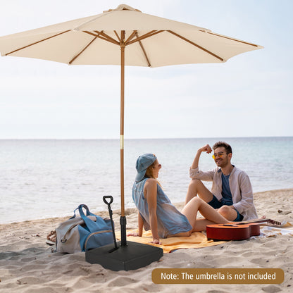 Mobile Patio Umbrella Base, 3 Wheels, Water Sand Fillable, Black Outdoor Umbrella Bases at Gallery Canada