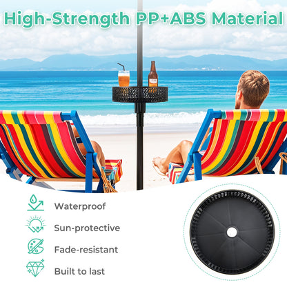 Patio Umbrella Table Tray, Adjustable With Storage, Black Outdoor Umbrella Bases at Gallery Canada