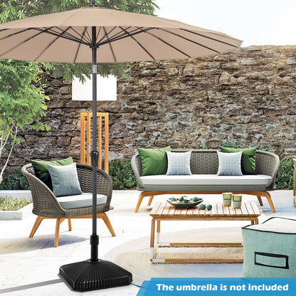 Fillable Umbrella Base, Shell Texture, 3 Coupler Sizes, Black Outdoor Umbrella Bases at Gallery Canada