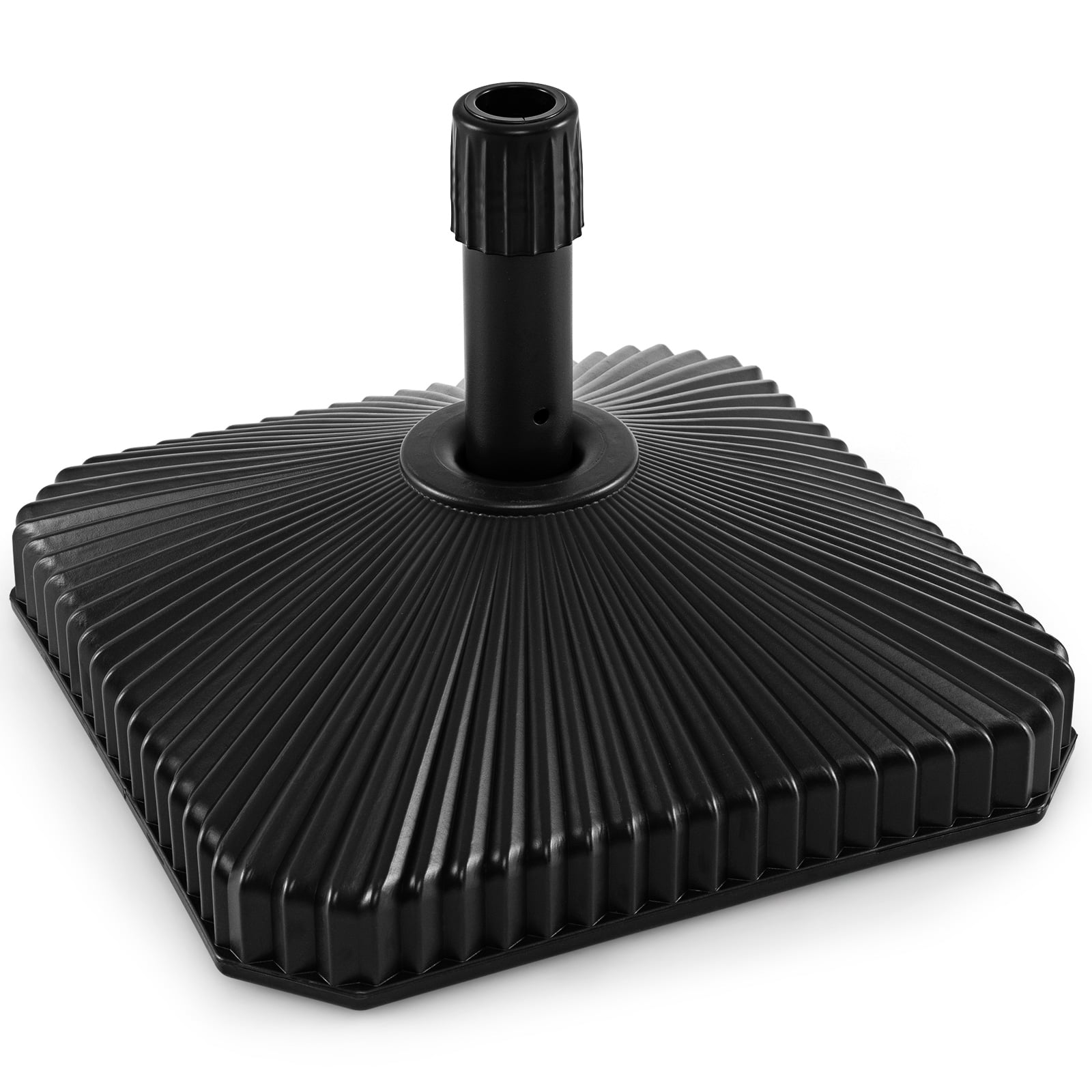 Fillable Umbrella Base, Shell Texture, 3 Coupler Sizes, Black Outdoor Umbrella Bases at Gallery Canada