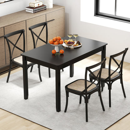 48-Inch Wooden Dining Table For 4, Rectangular Kitchen Table, Black Dining Tables at Gallery Canada