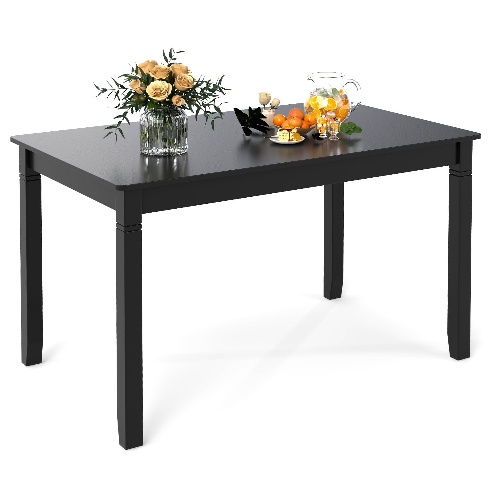 48-Inch Wooden Dining Table For 4, Rectangular Kitchen Table, Black Dining Tables at Gallery Canada