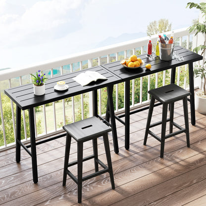 36 Inches Counter Height Bar Table, Adjustable Foot Pads, Black Patio Coffee Tables at Gallery Canada