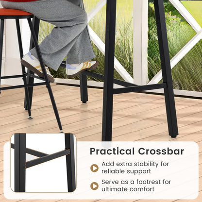 36 Inches Counter Height Bar Table, Adjustable Foot Pads, Black Patio Coffee Tables at Gallery Canada