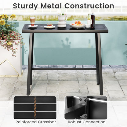 36 Inches Counter Height Bar Table, Adjustable Foot Pads, Black Patio Coffee Tables at Gallery Canada