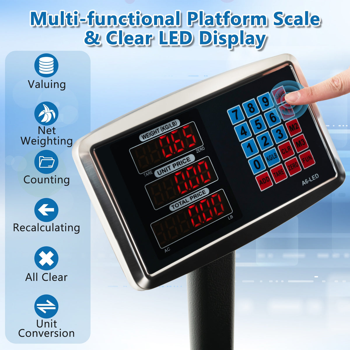 Digital Platform Scale With Price Calculator, Silver Kitchen Tools at Gallery Canada