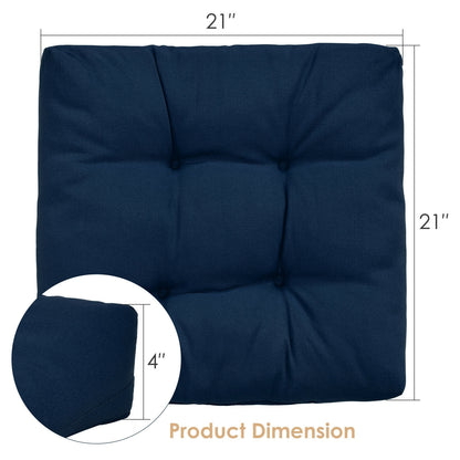 21 Inch x 21 Inch Patio Chair Cushion, Indoor Outdoor, Navy Outdoor Furniture Accessories at Gallery Canada