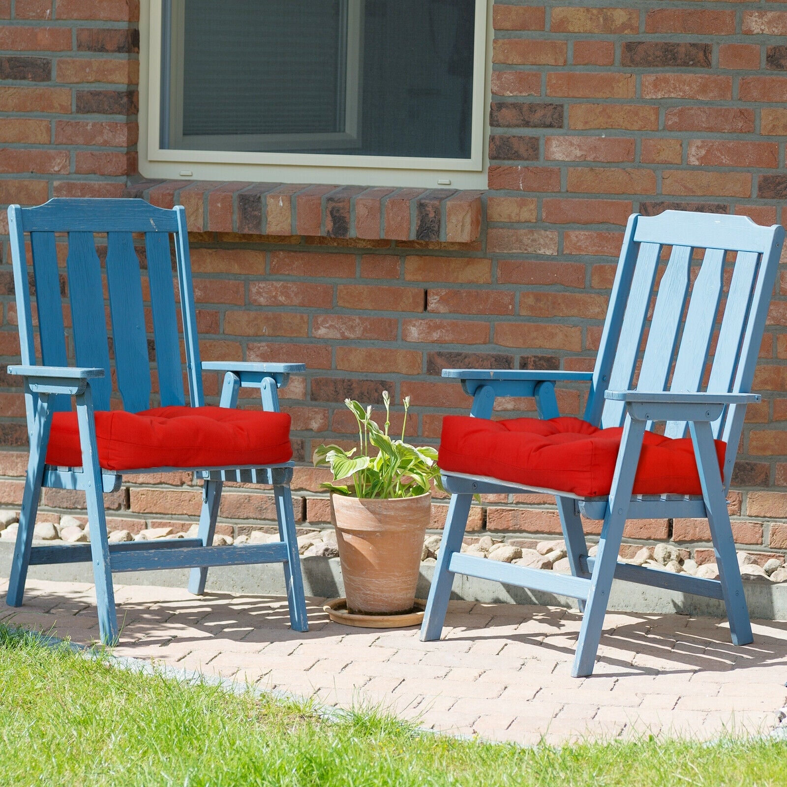 21 Inch x 21 Inch Patio Chair Cushion, Indoor Outdoor, Red Outdoor Furniture Accessories at Gallery Canada