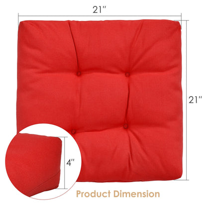 21 Inch x 21 Inch Patio Chair Cushion, Indoor Outdoor, Red Outdoor Furniture Accessories at Gallery Canada