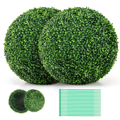 Artificial Plant Boxwood Topiary Ball, 16"/20", Patio Garden Decor Faux Plants Options at Gallery Canada