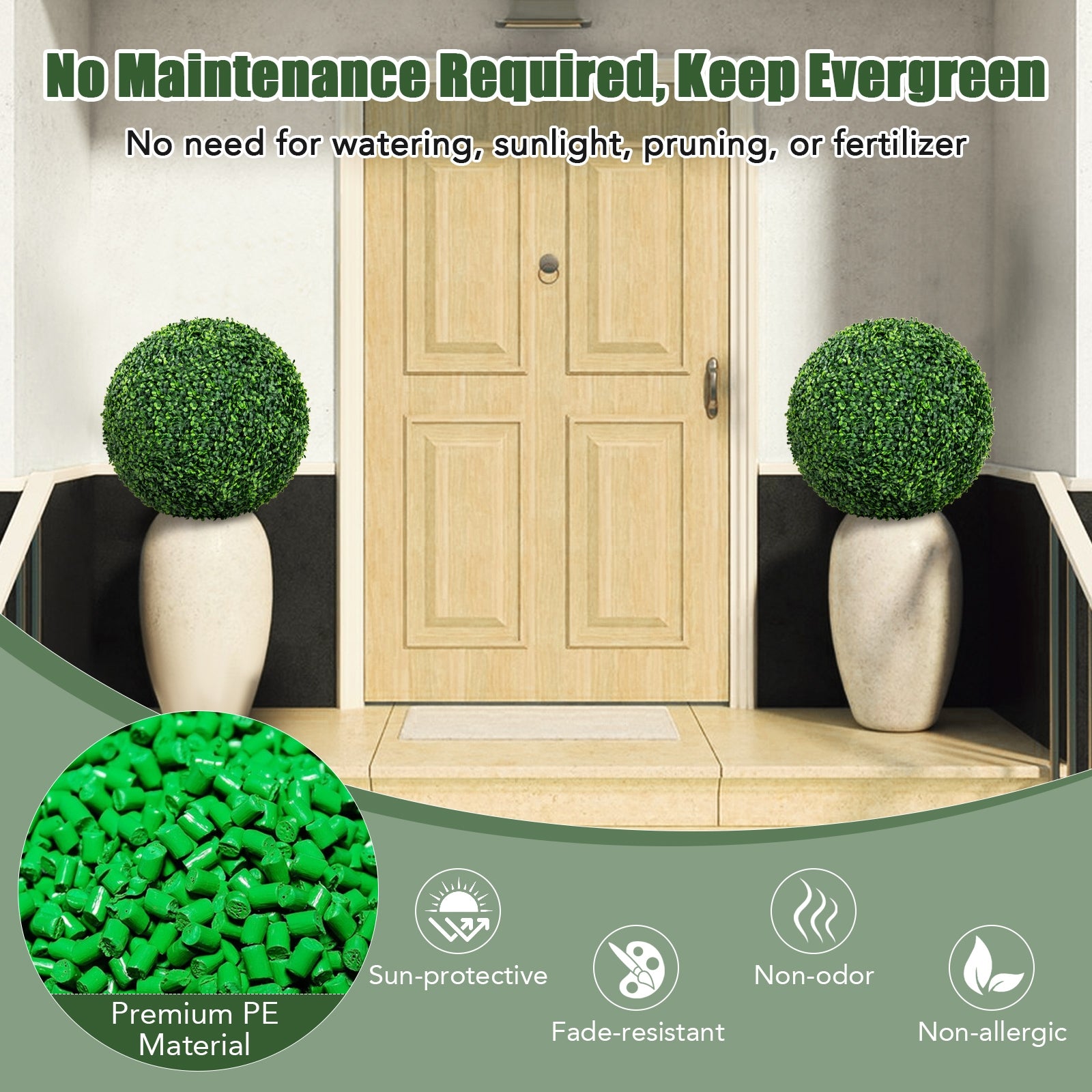Artificial Plant Boxwood Topiary Ball, 16