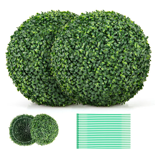 Artificial Boxwood Topiary Ball, 16/20 Inches, For Patio Garden