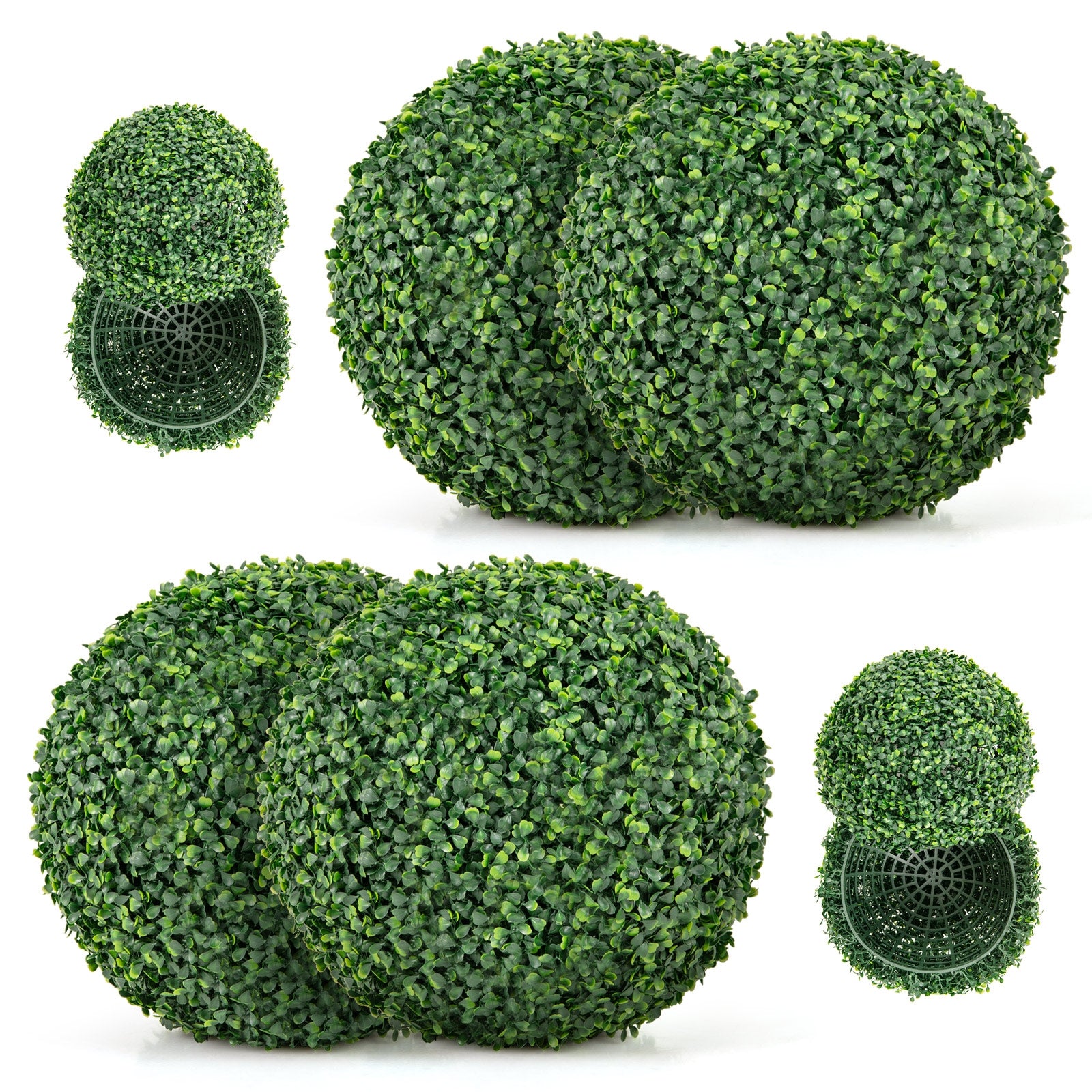 Artificial Boxwood Topiary Ball, 16/20 Inches, For Patio Garden Faux Plants at Gallery Canada