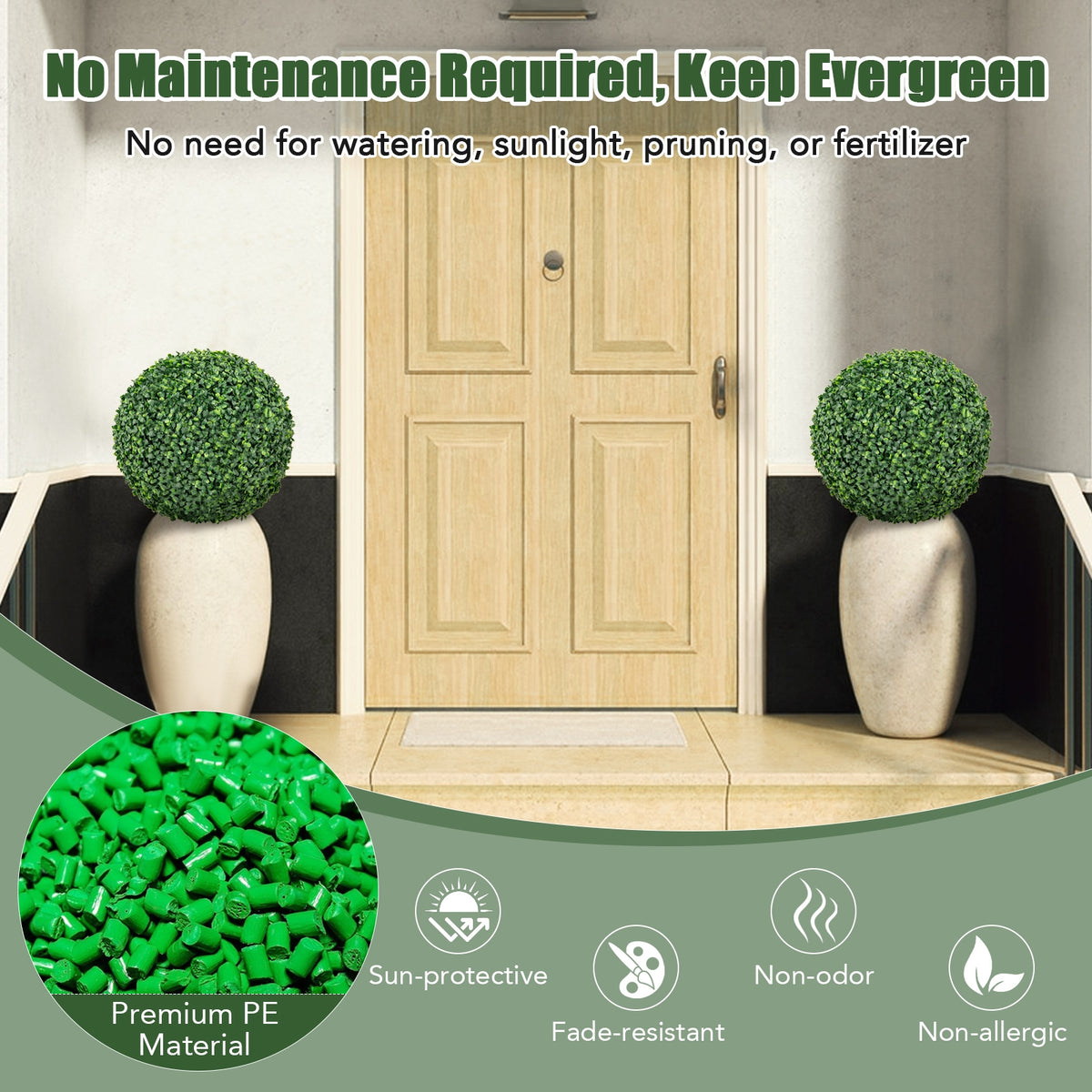 Artificial Boxwood Topiary Ball, 16/20 Inches, For Patio Garden Faux Plants at Gallery Canada