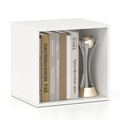 Cube Storage Organizer, Stackable Book Shelf, Wooden Display Unit, White Bookcases at Gallery Canada