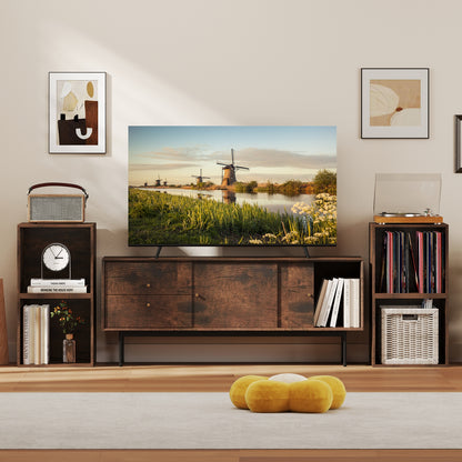 Cube Storage Organizer, Wooden Display Shelf, Rustic Brown Bookcases at Gallery Canada