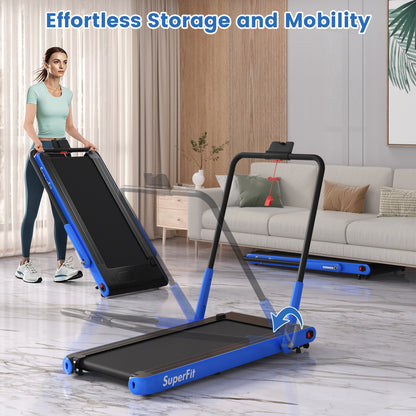 3-In-1 3HP Folding Treadmill, Smart Apps Remote, Speakers, Navy Treadmills at Gallery Canada