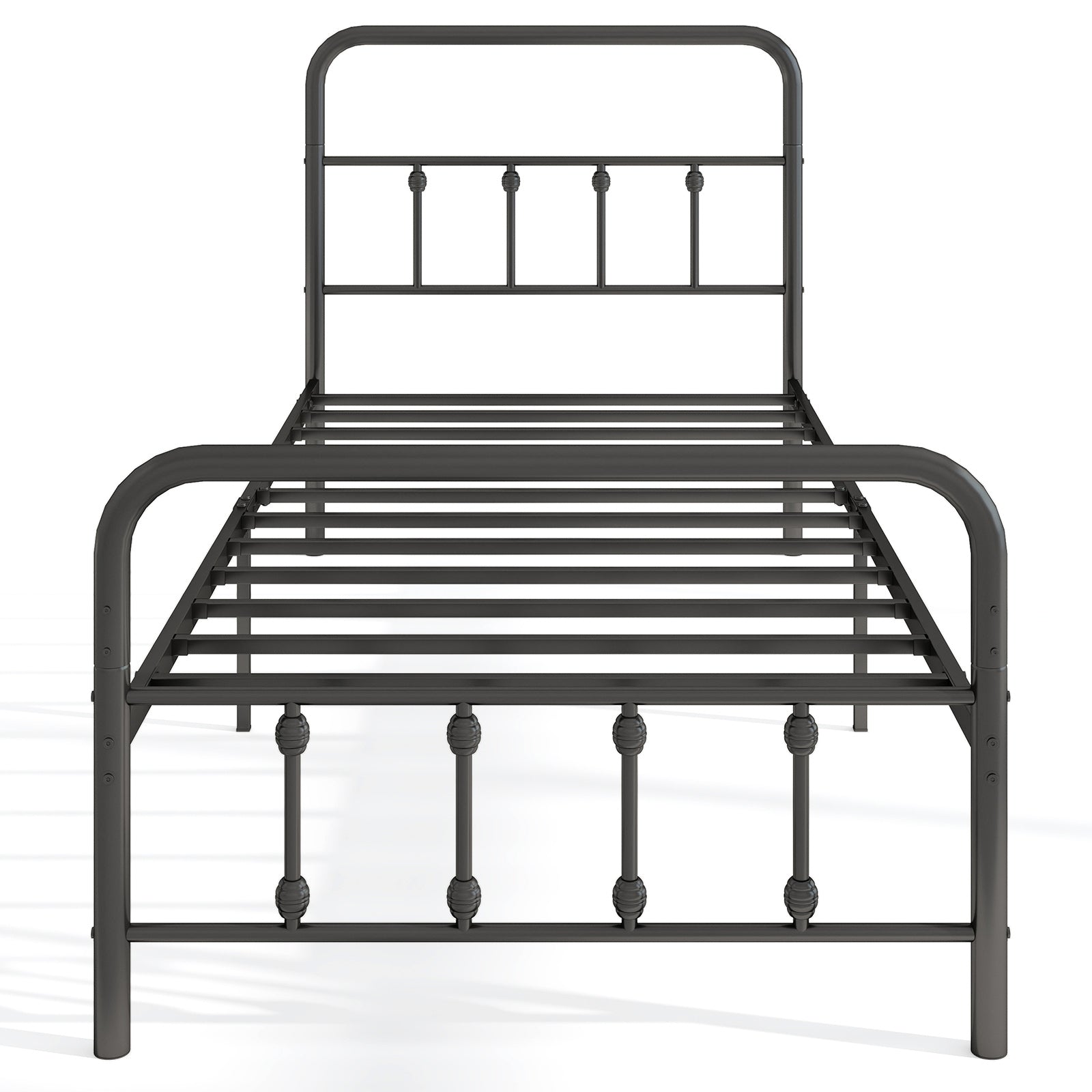 Twin Size Bed Frame With Headboard, Under Bed Storage, Black Simple Bed Frame Black at Gallery Canada