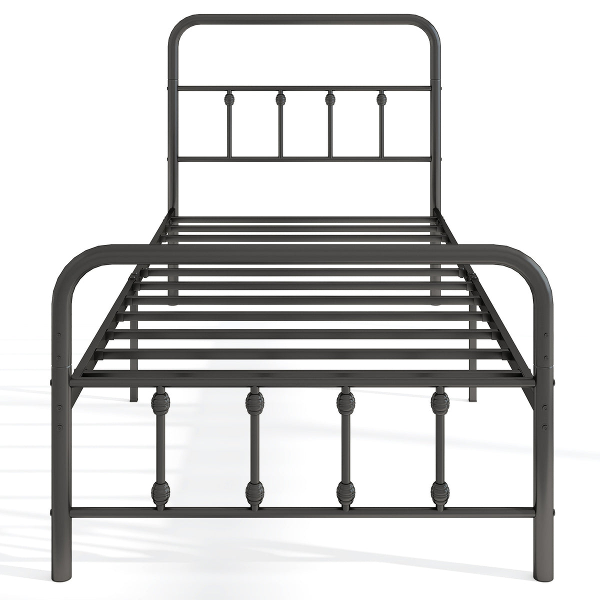 Twin Size Bed Frame With Headboard, Under Bed Storage, Black Simple Bed Frame Black at Gallery Canada