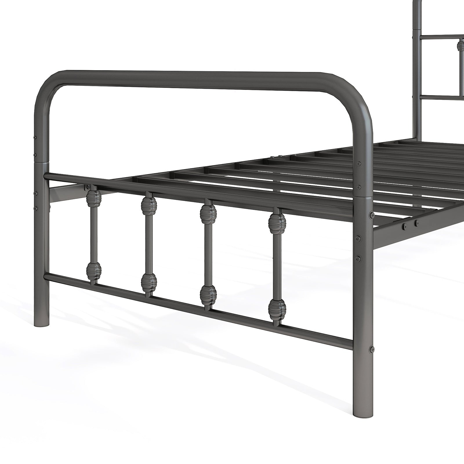 Twin Size Bed Frame With Headboard, Under Bed Storage, Black Simple Bed Frame at Gallery Canada