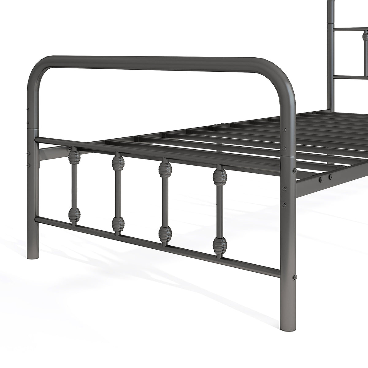 Twin Size Bed Frame With Headboard, Under Bed Storage, Black Simple Bed Frame at Gallery Canada
