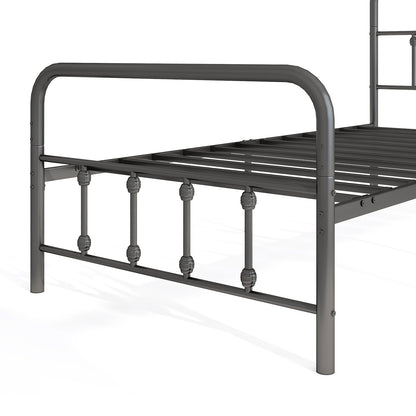 Twin Size Bed Frame With Headboard, Under Bed Storage, Black Simple Bed Frame at Gallery Canada