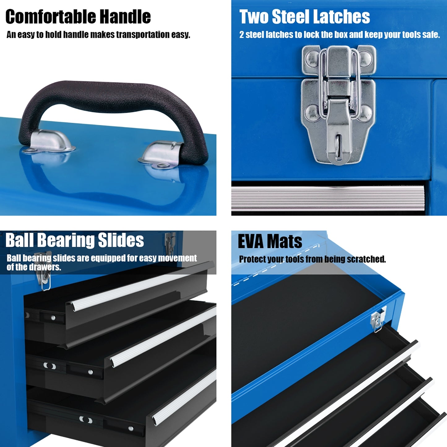 Portable Garage Tool Cabinet, 3 Drawers, Blue Garages at Gallery Canada