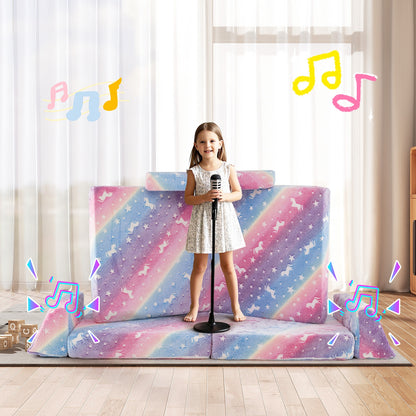 Modular Kids Play Couch, Glow In Dark, 8 Pieces, Multicolor Kids Chairs & Seating at Gallery Canada