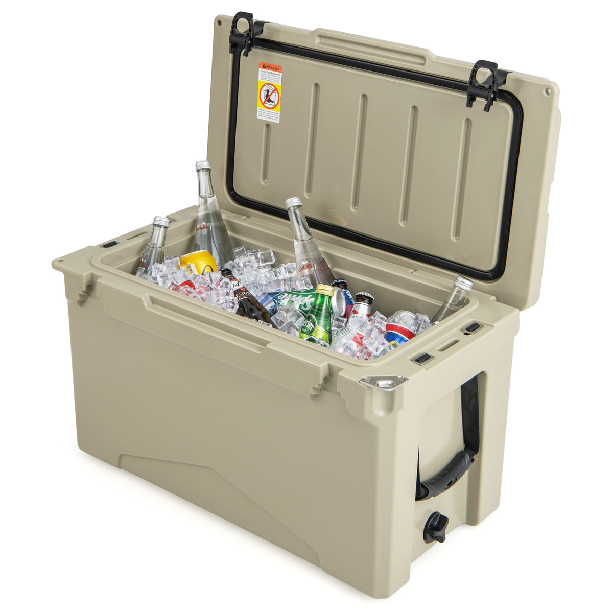 50 QT Rotomolded Cooler, Insulated Ice Chest, Cup Holders, Tan Coolers at Gallery Canada