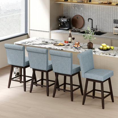 27 Inch Counter Height Bar Chairs, Rubber Wood Legs, Set of 2, Gray Patio Bar Furniture at Gallery Canada