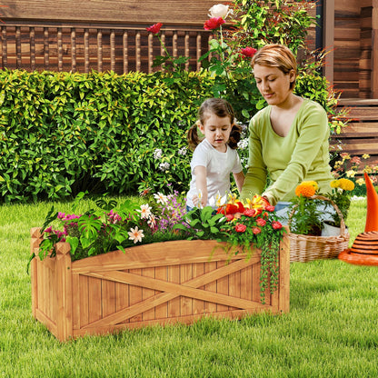 Wooden Raised Garden Bed, Drainage Holes, Patio Garden-L, Natural Raised Garden Beds at Gallery Canada