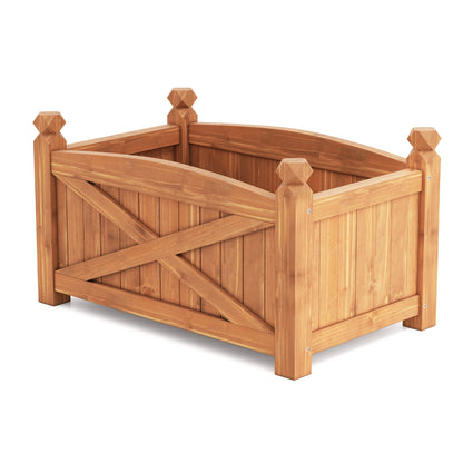 Wooden Raised Garden Bed, Drainage Holes, Patio Garden-S, Natural Raised Garden Beds at Gallery Canada