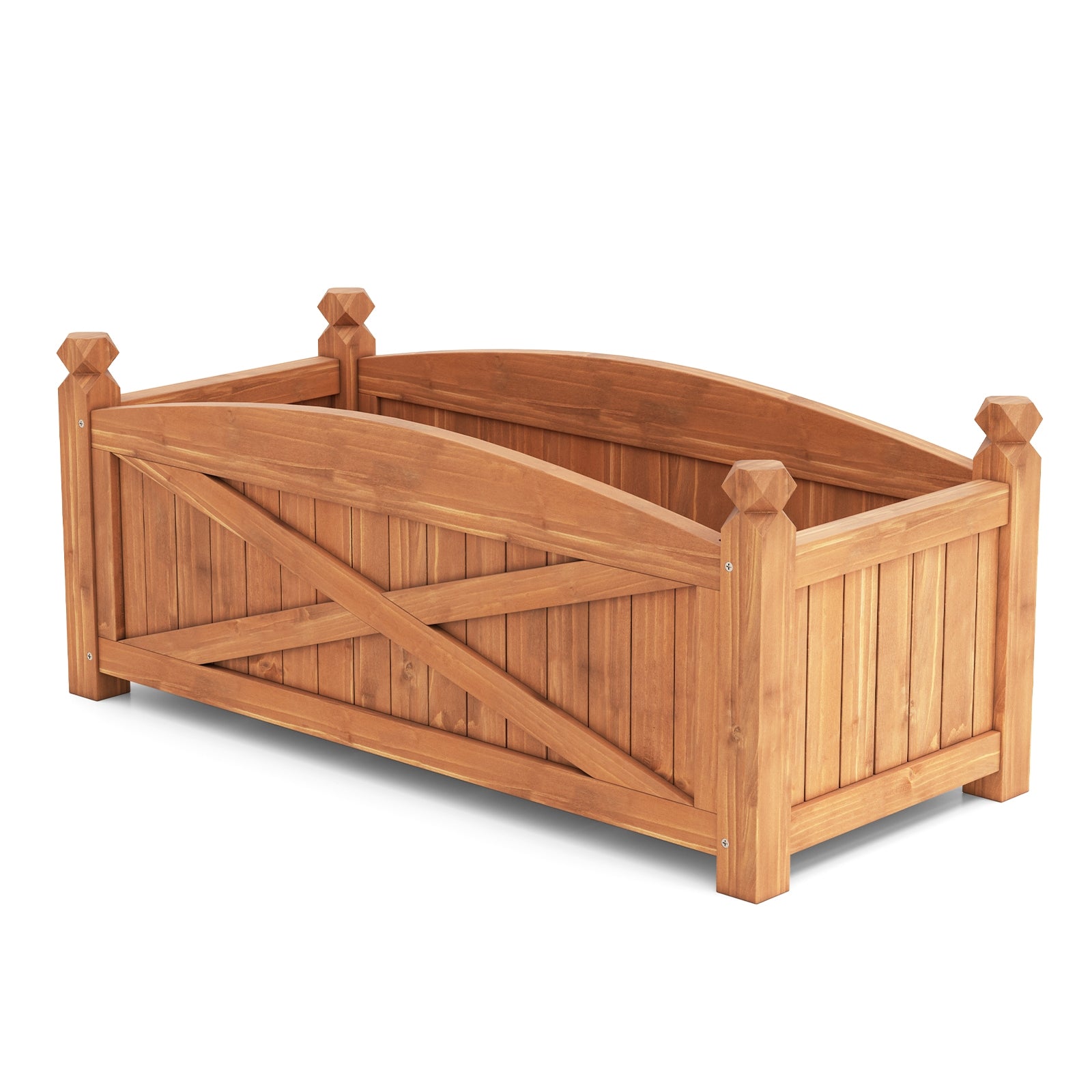 Wooden Raised Garden Bed, Drainage Holes, Patio Garden-L, Natural Raised Garden Beds at Gallery Canada