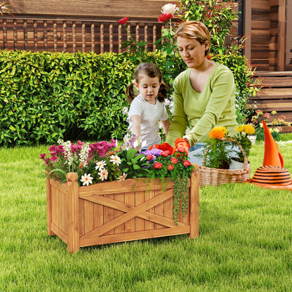 Wooden Raised Garden Bed, Drainage Holes, Patio Garden-S, Natural Raised Garden Beds at Gallery Canada