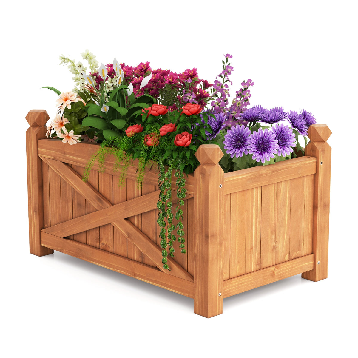 Wooden Raised Garden Bed, Drainage Holes, Patio Garden-S, Natural Raised Garden Beds at Gallery Canada
