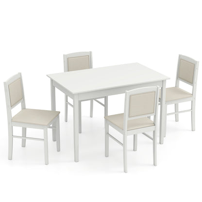 5-Piece Dining Set For 4, Rubber Wood Legs, Beige Dining Room Sets at Gallery Canada