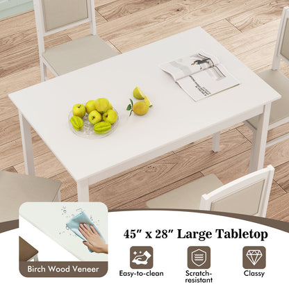 5-Piece Dining Set For 4, Rubber Wood Legs, Beige Dining Room Sets at Gallery Canada